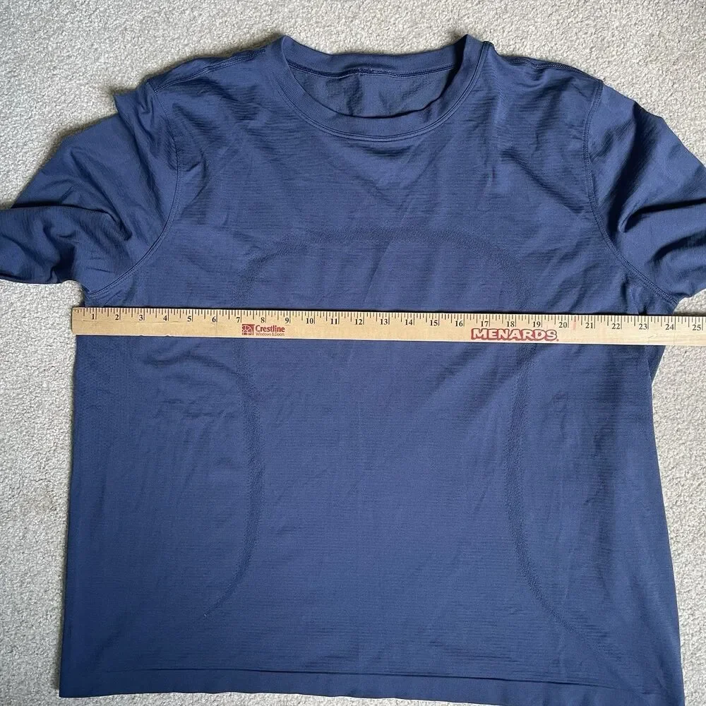 Lululemon Swiftly Relaxed Long-Sleeve Top Hip Length Athletic Navy Blue Size 12